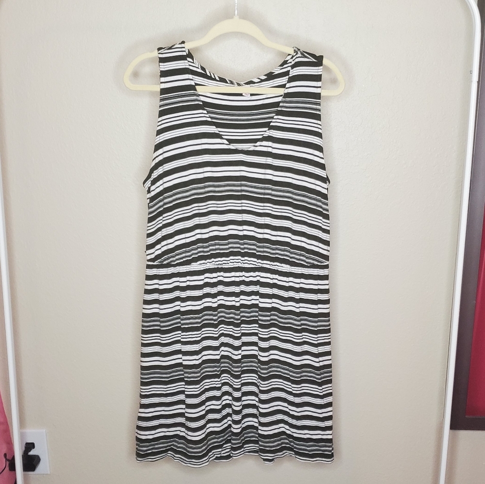 Green and White Sundress